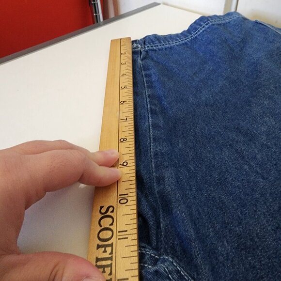 Vintage FOX Y2K Baggy Hip Hop Zipper Denim Men's Jean Shorts Size 3X - Picture 15 of 15